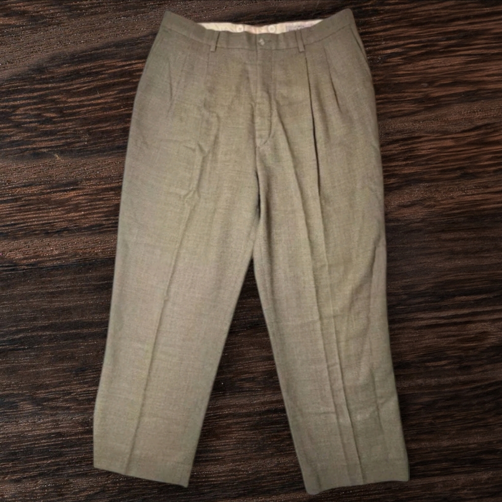 Eddie Bauer Mens Pants Dress Tall Brown AKA 100% Wool/Line Lining Size 36x32 - Picture 2 of 14
